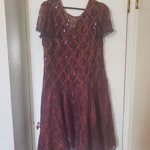 After dark size 26W dress Rust and Navy colors